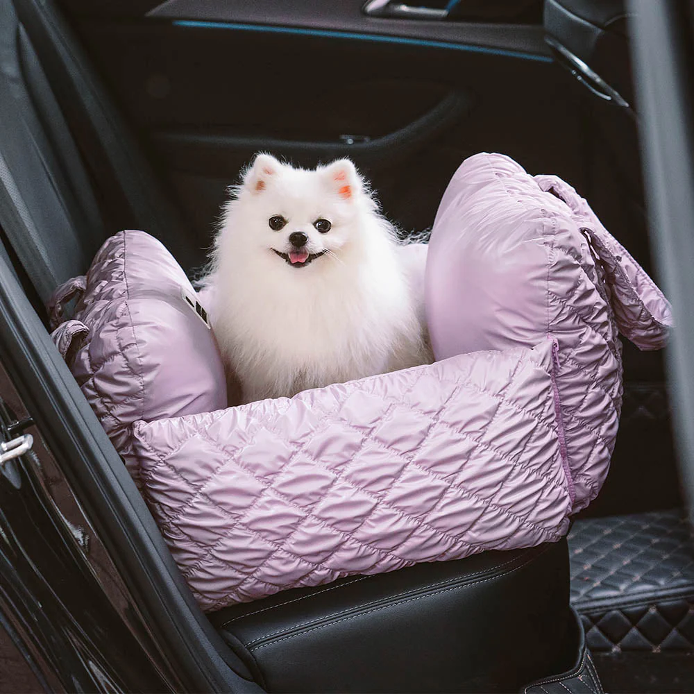Cloud Luxury Quilted Dog Car Seat Booster Bed - Image 15