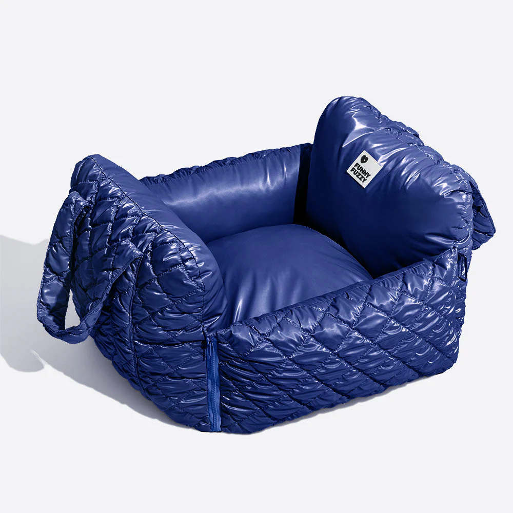 Cloud Luxury Quilted Dog Car Seat Booster Bed - Image 3