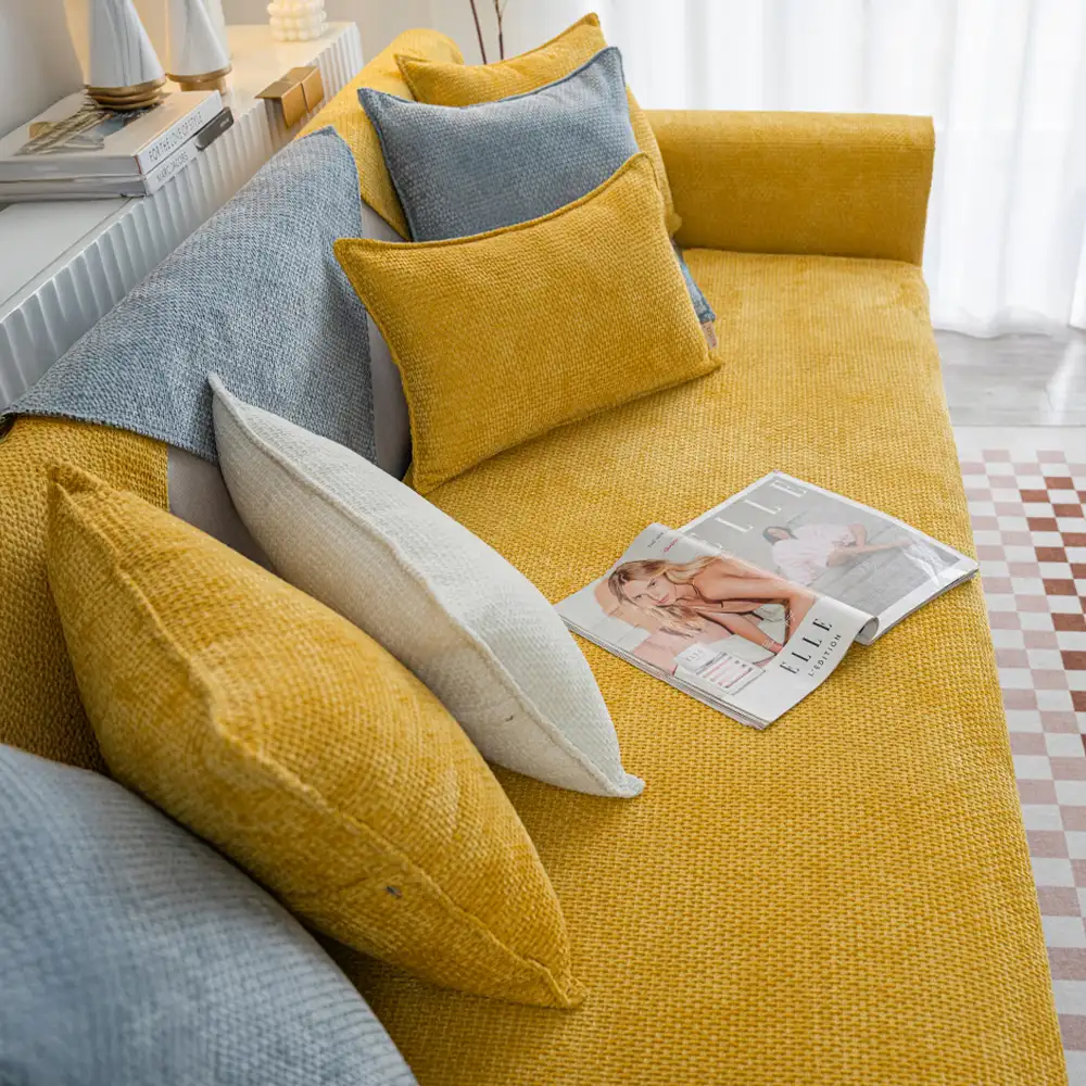 Cloud Woven Velvet Thick Scratch-Resistant Non-Slip Couch Cover - Image 3