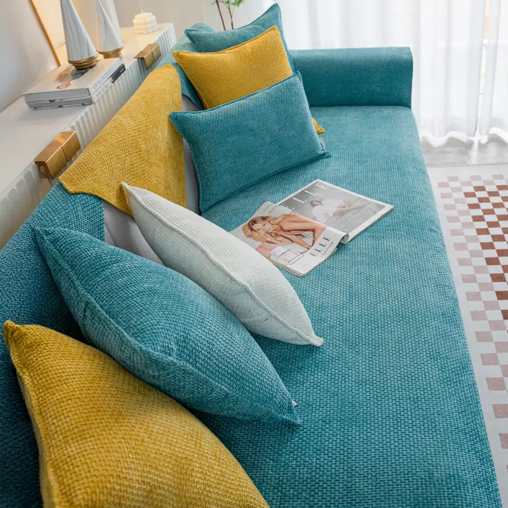 Cloud Woven Velvet Thick Scratch-Resistant Non-Slip Couch Cover - Image 6