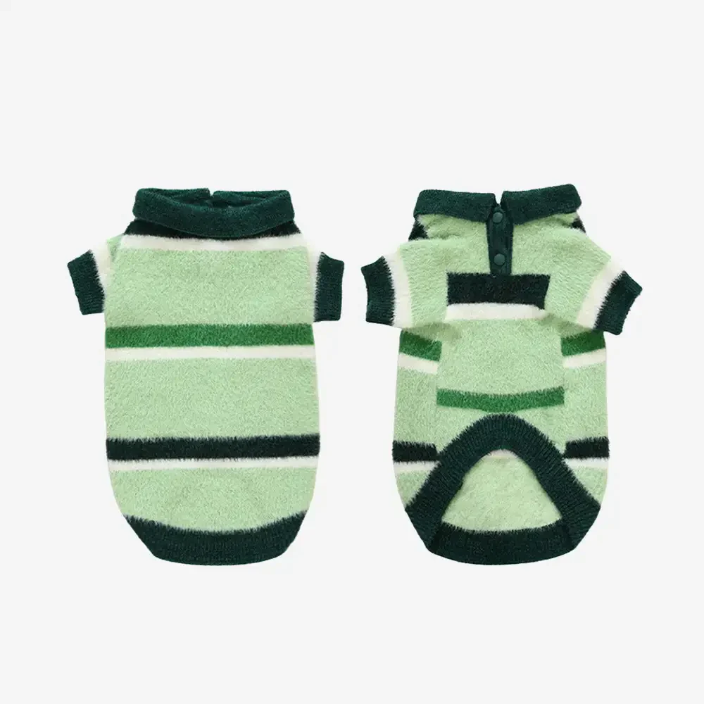 Color-Blocked Striped Faux Mink Fur Warm Dachshund Dog Jumper Suitable For Puppies - Image 4