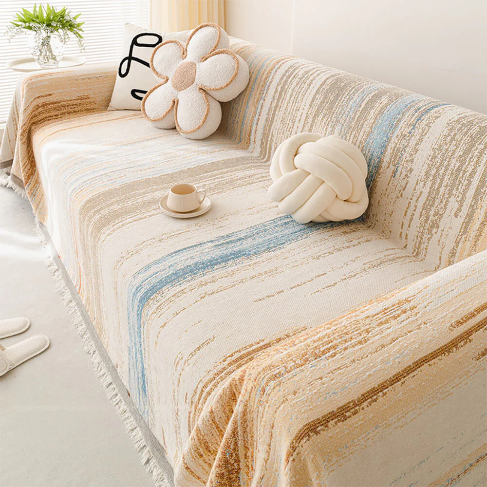 Colorful Rainbow Gradient Full Sofa Drape Throw Couch Cover - Image 12