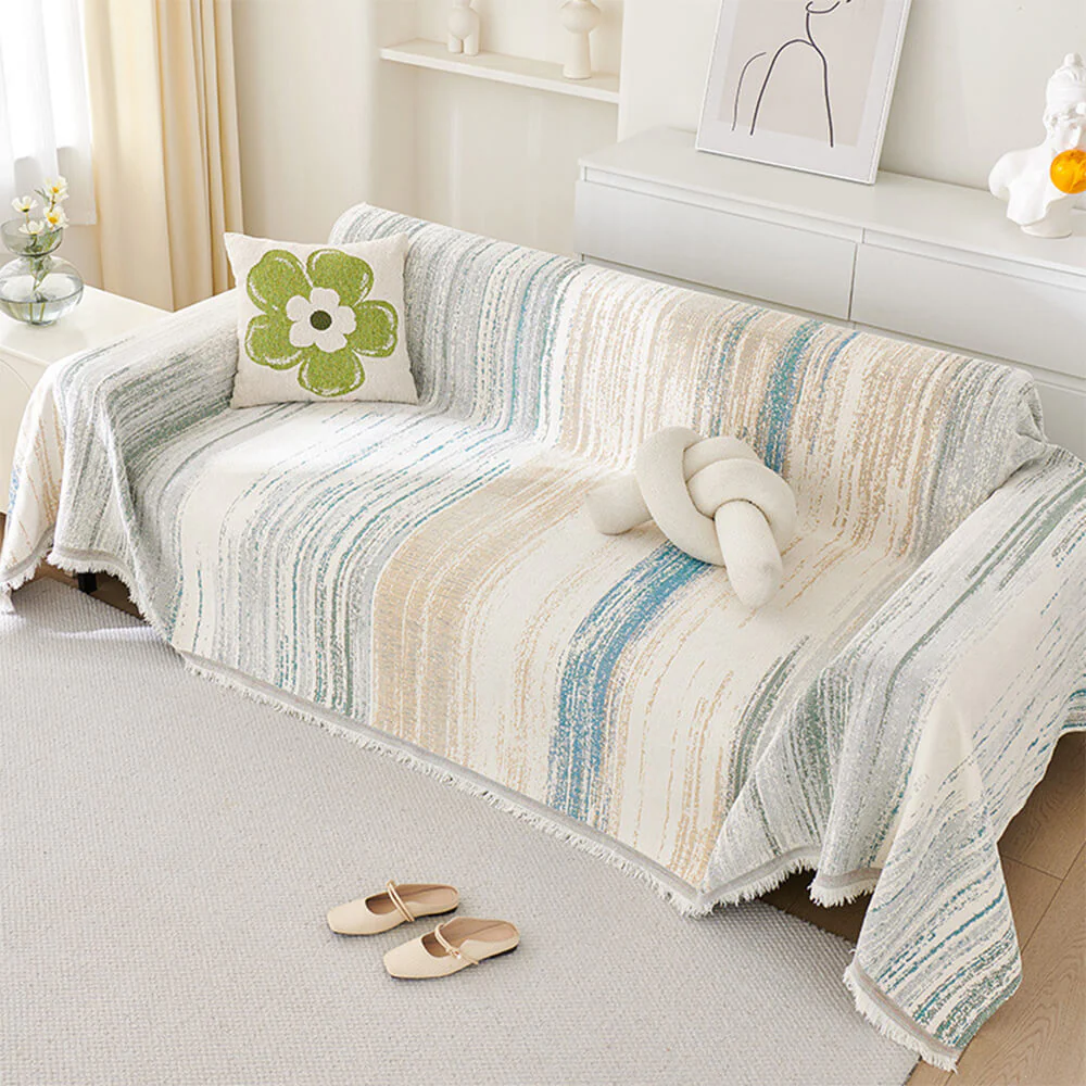 Colorful Rainbow Gradient Full Sofa Drape Throw Couch Cover - Image 6