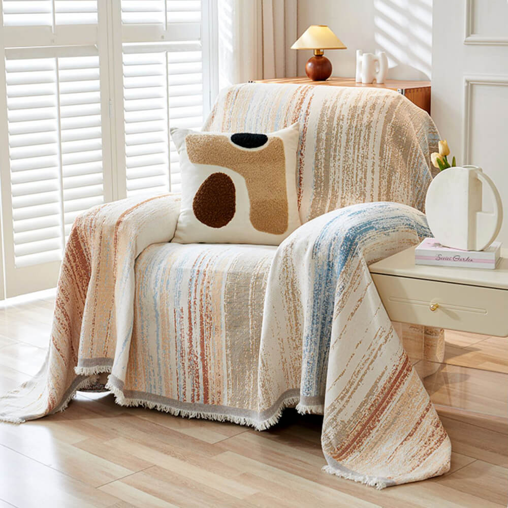 Colorful Rainbow Gradient Full Sofa Drape Throw Couch Cover - Image 7