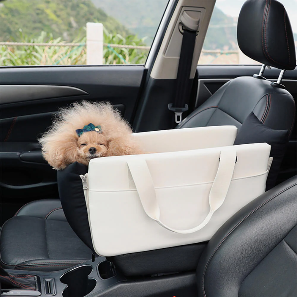 Colour-block Soft Waterproof Portable Car Console Pet Travel Carrier - Image 11