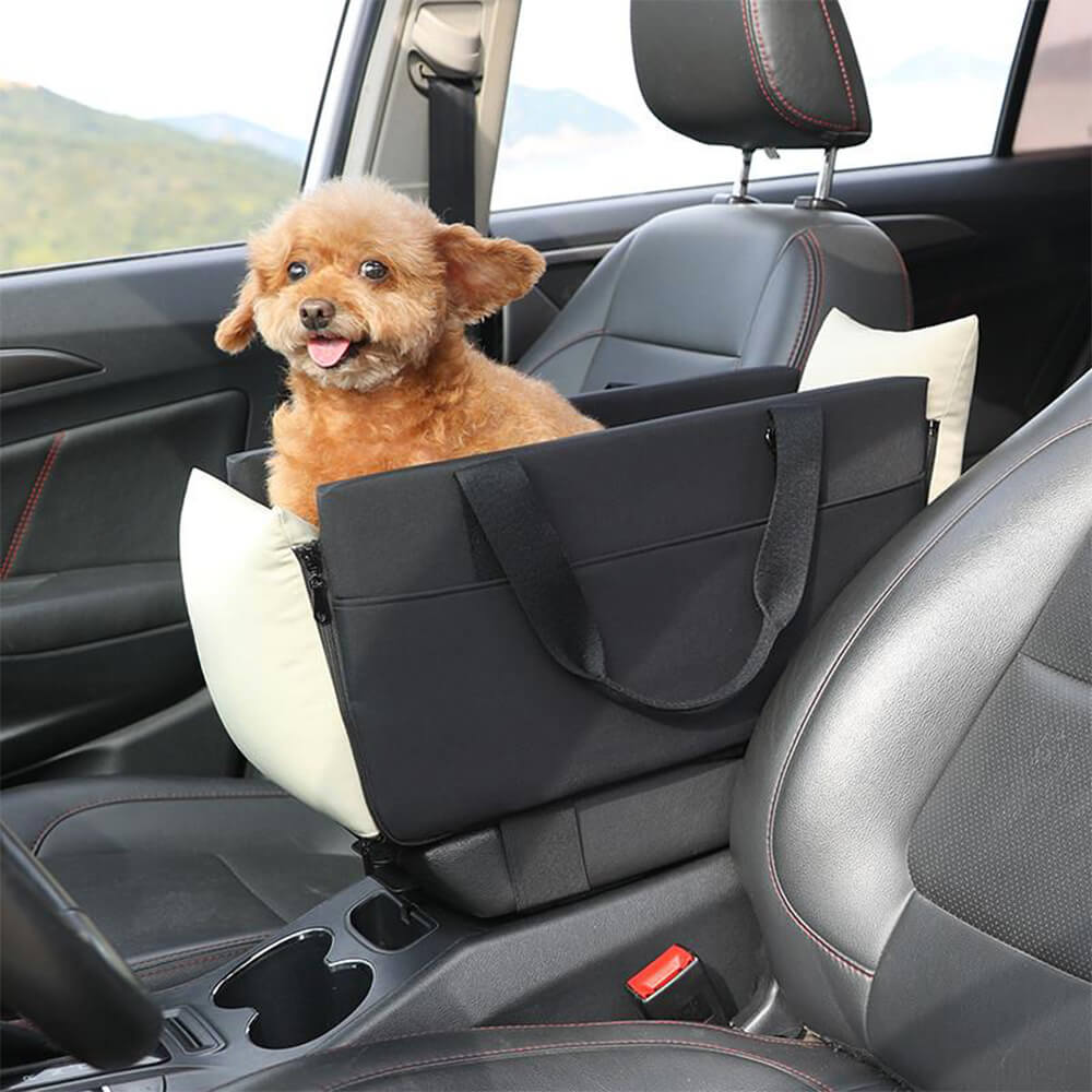 Colour-block Soft Waterproof Portable Car Console Pet Travel Carrier - Image 13