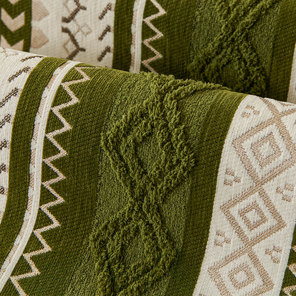 Colour-block Woven Suede Soft Skin-Friendly Anti-Skid Couch Cover - Image 10