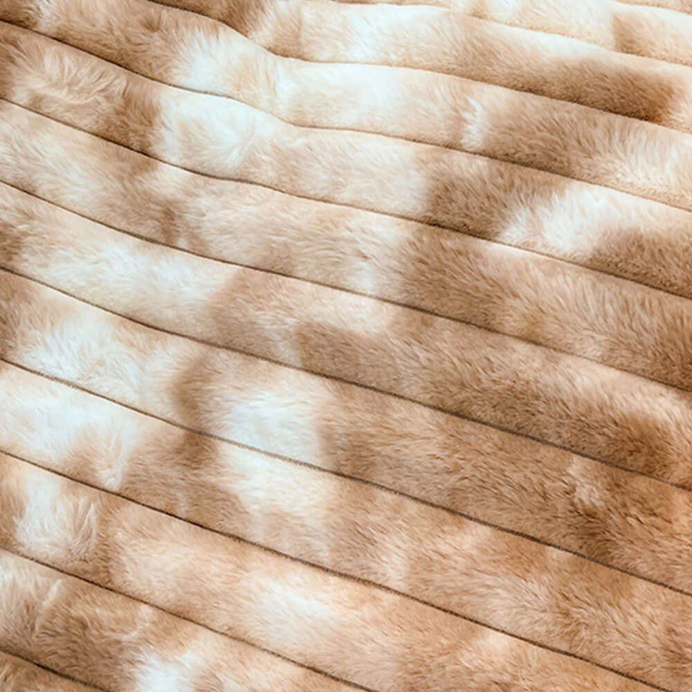 Colourful Gradient Textured Bubble Faux Rabbit Fur Soft Bed Sheet Set - Image 3