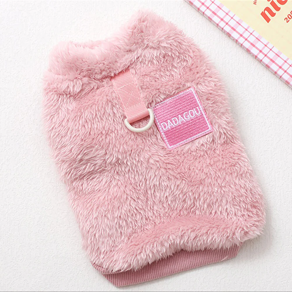 Comfortable and Stylish Fuzzy Dog Vest - Perfect for Winter Walks - Image 11