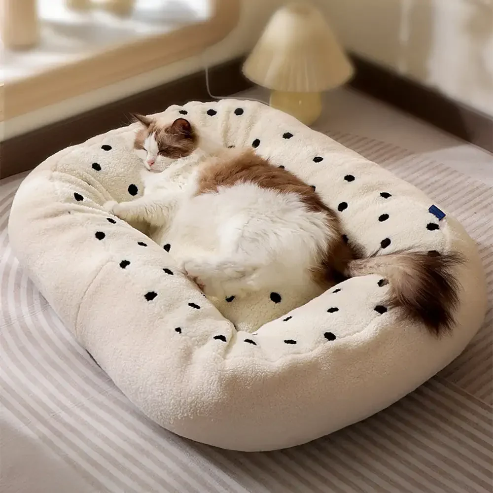 Cookie Plush Winter Warm Cozy Deep Sleep Dog Bed - Image 10