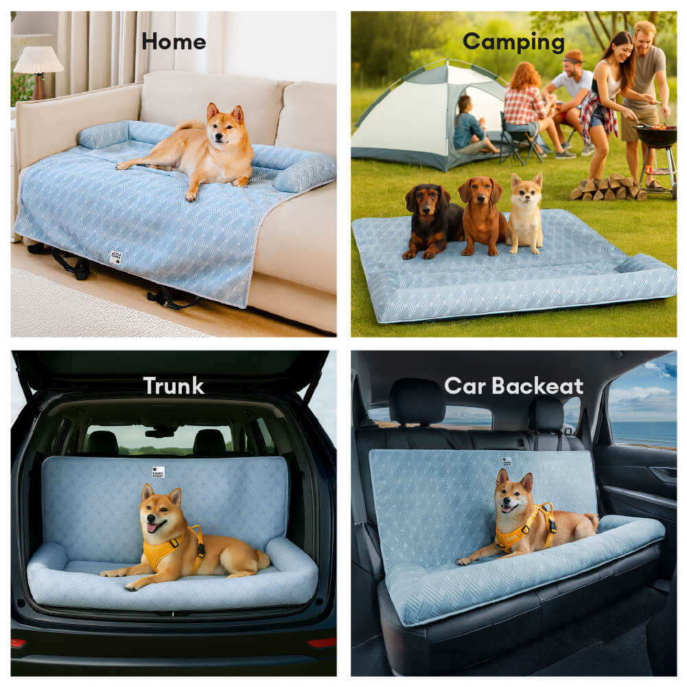 Cooling Travel Bolster Safety Back Seat Large Dog Car Seat Bed - Chill Rover - Image 8