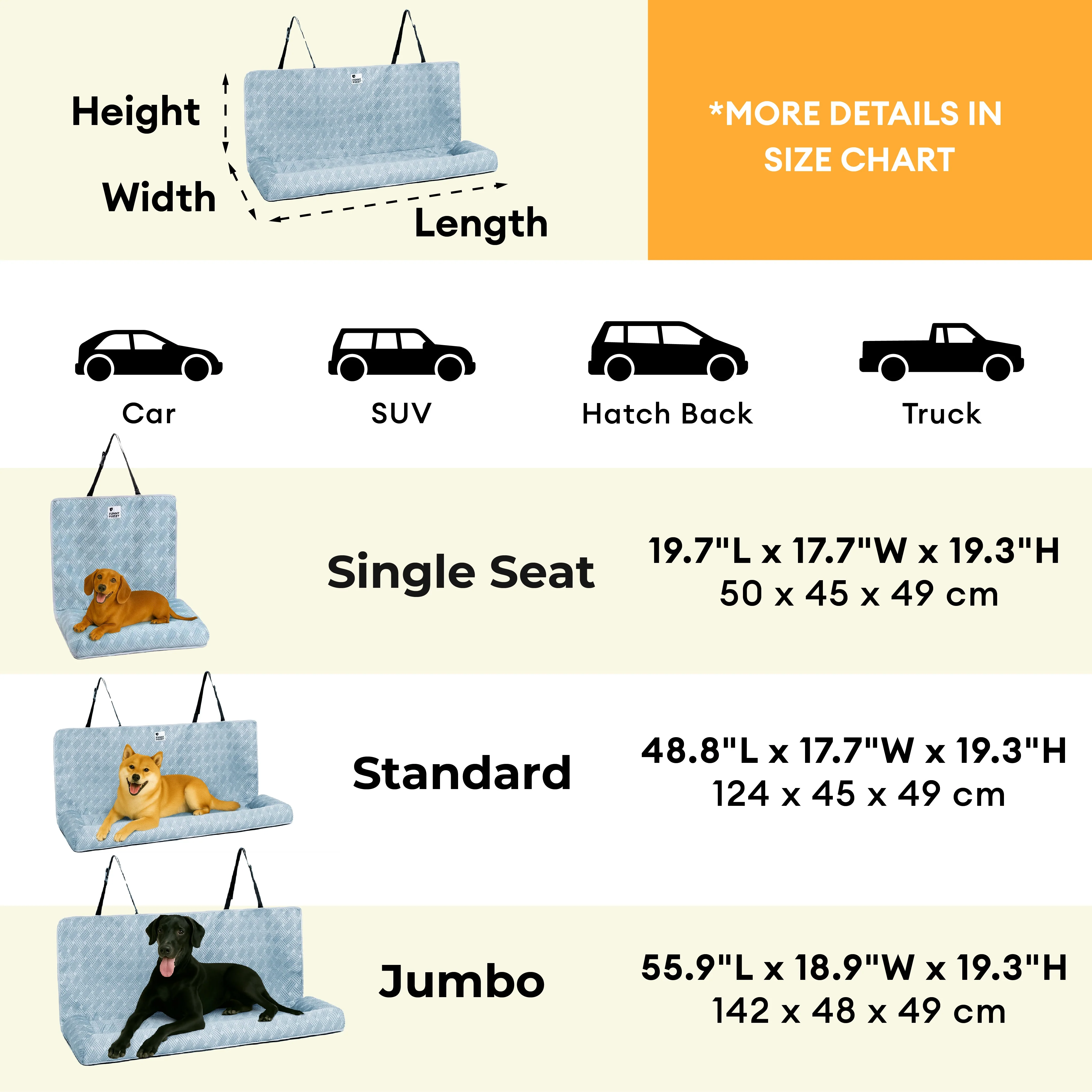 Cooling Travel Bolster Safety Back Seat Large Dog Car Seat Bed - Chill Rover - Image 9