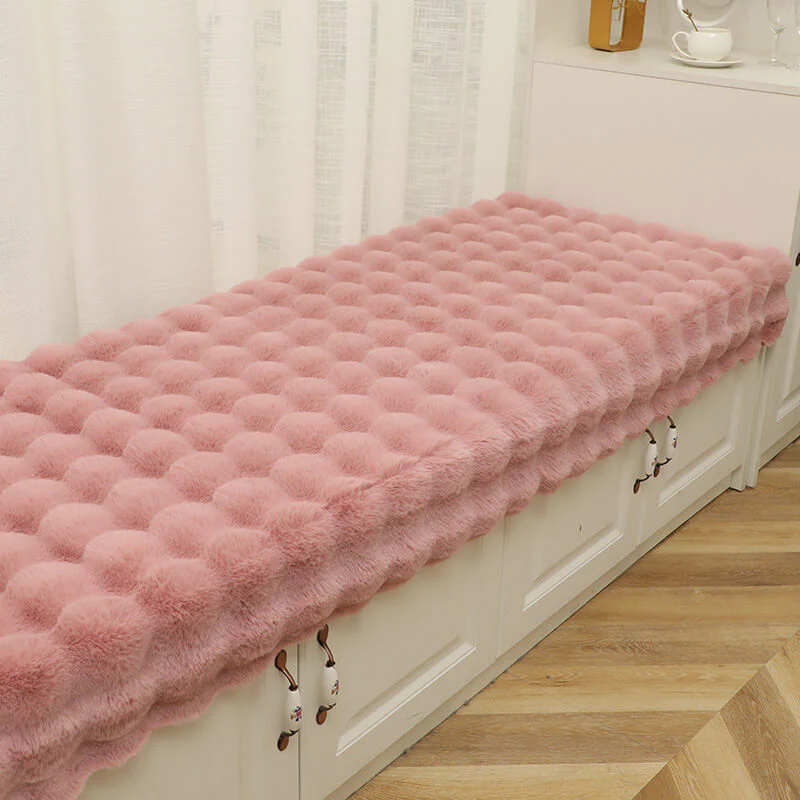 Cosy Plush Solid Colour Non-slip Couch Cover - Image 15