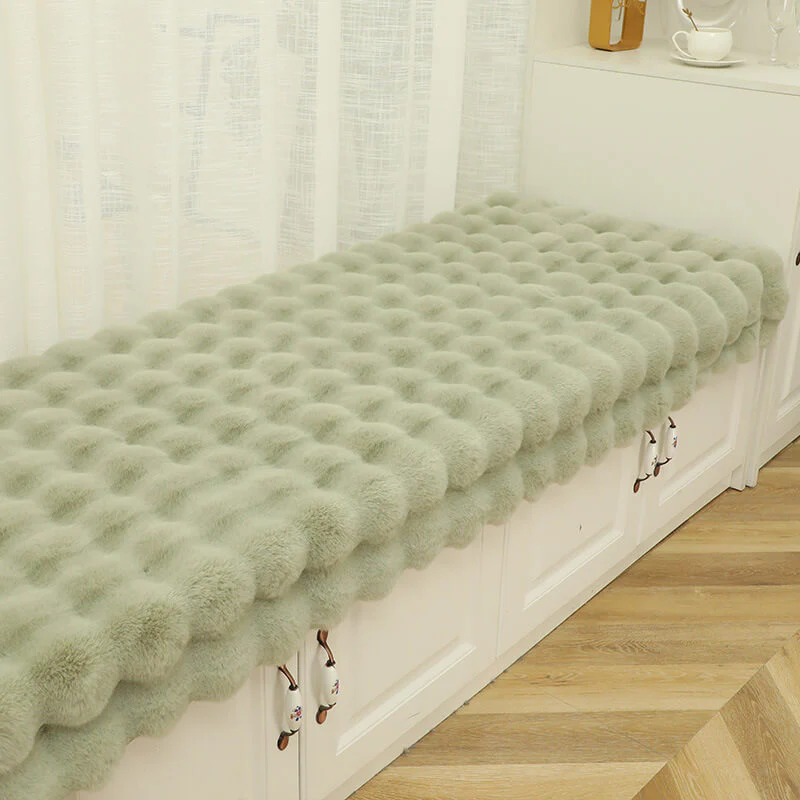 Cosy Plush Solid Colour Non-slip Couch Cover - Image 16