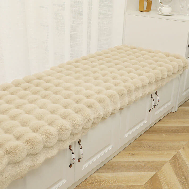 Cosy Plush Solid Colour Non-slip Couch Cover - Image 23