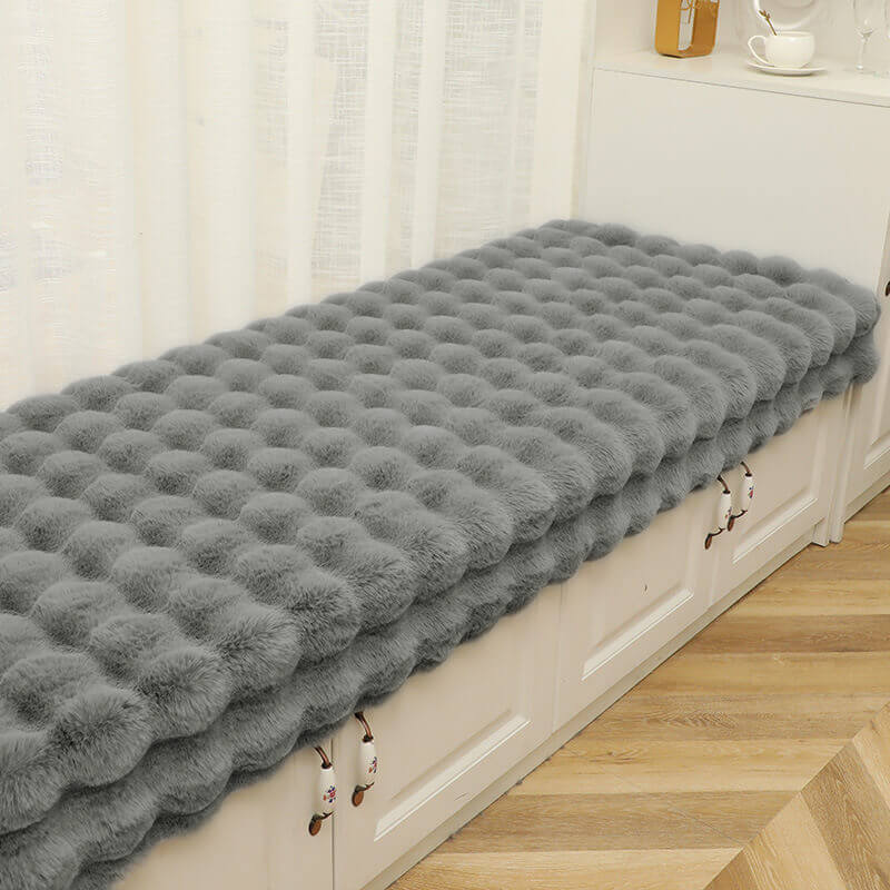 Cosy Plush Solid Colour Non-slip Couch Cover - Image 25