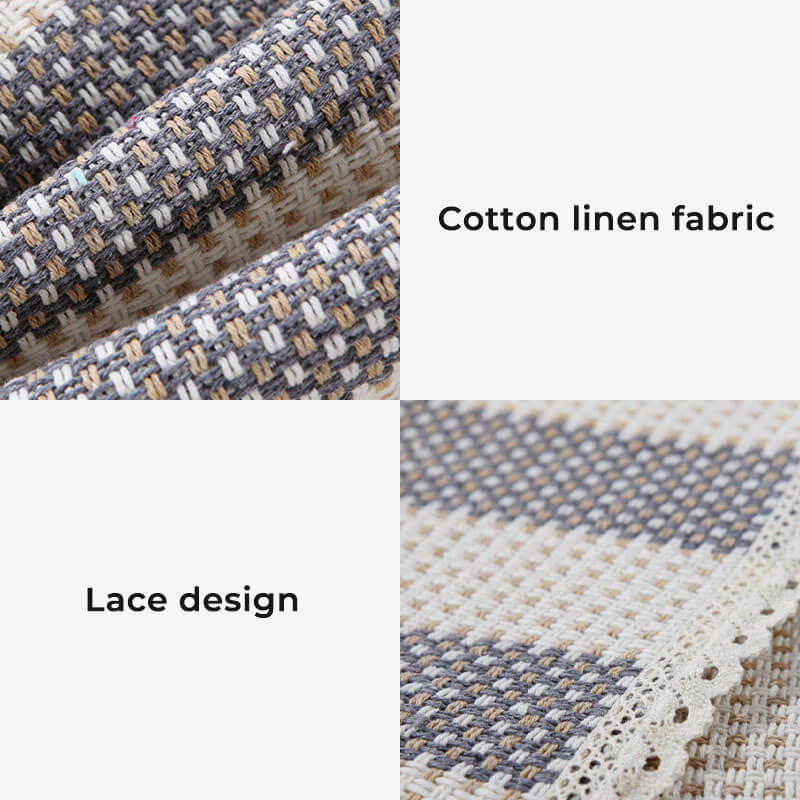 Cotton Linen Stripe Anti-scratch Furniture Protector Couch Cover - Image 4