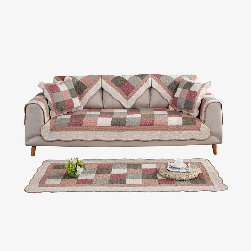 Cotton Quilted Washable Non-slip Couch Cover - Image 10