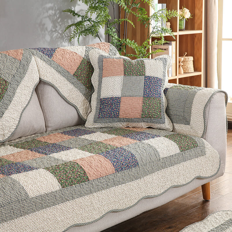 Cotton Quilted Washable Non-slip Couch Cover - Image 8