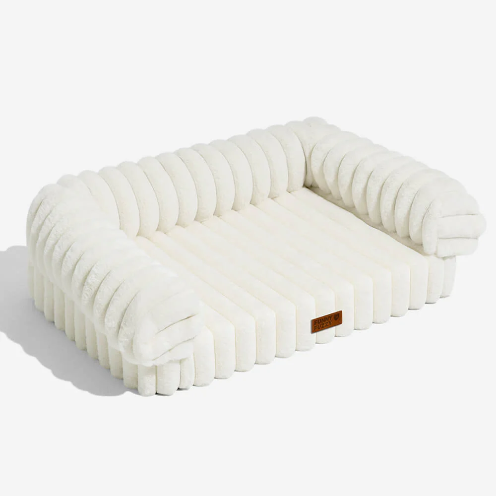 Cream Fluffy Comfort Orthopaedic Dog and Cat Sofa Bed - Image 10