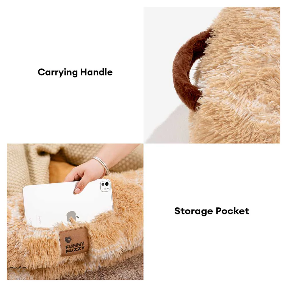 Creamy Plush Super Large Donut Human Dog Bed - Cuddle Cradle - Image 12