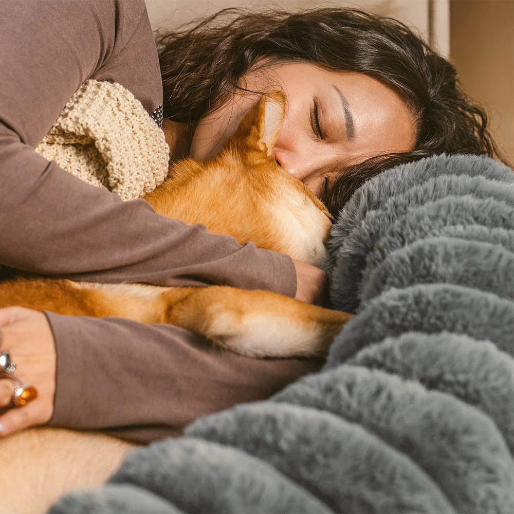 Creamy Plush Super Large Donut Human Dog Bed - Cuddle Cradle - Image 8