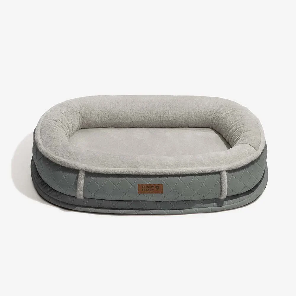 Deluxe Faux Leather & Plush Removable Orthopedic Donut Dog Bed - WarmNest - Image 15