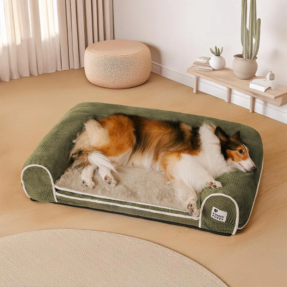 Deluxe Flannel Double-Layer Orthopaedic Dog Sofa Bed - Image 12