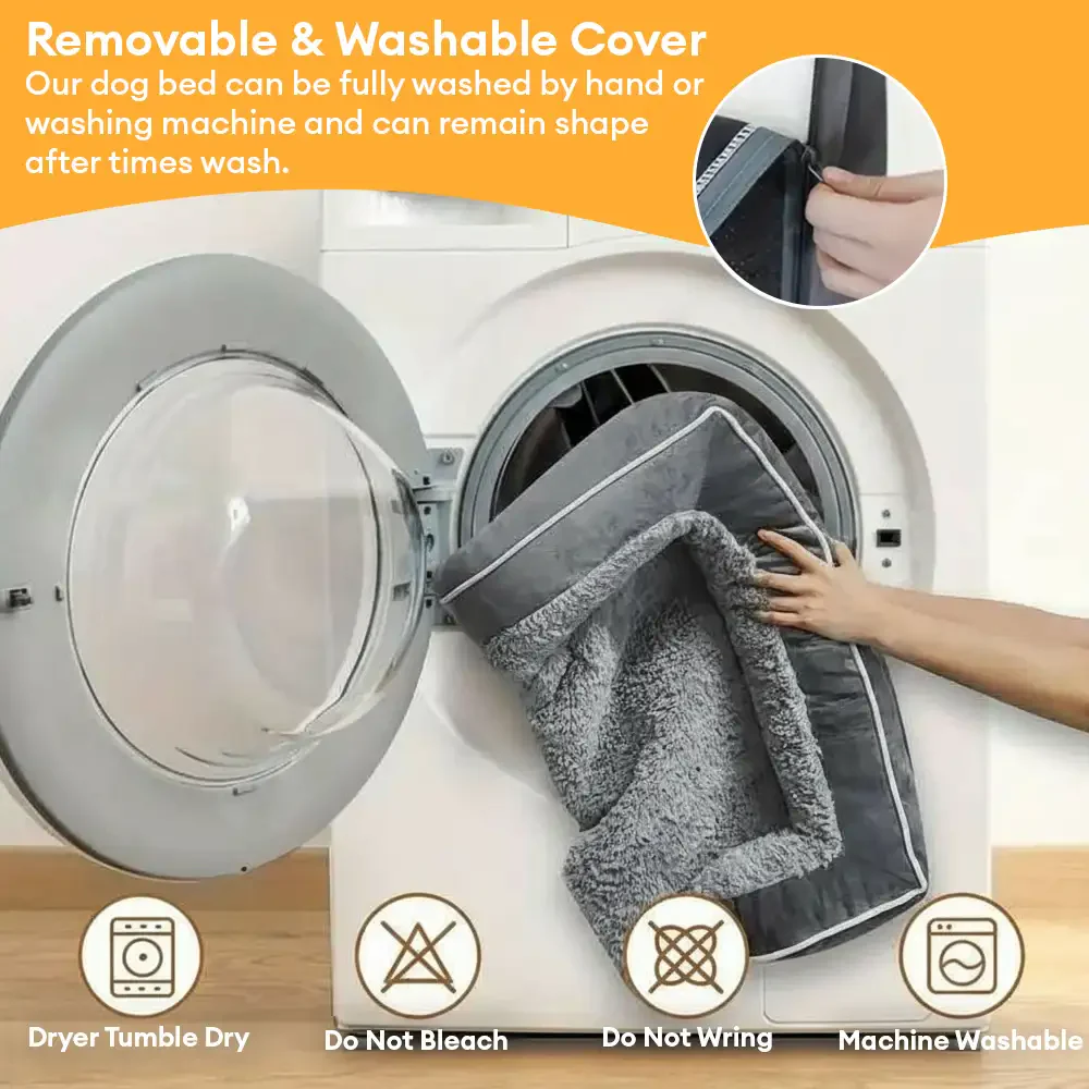 Detachable Water-Repellent Full Surround Support Orthopedic Dog Bed - Image 7
