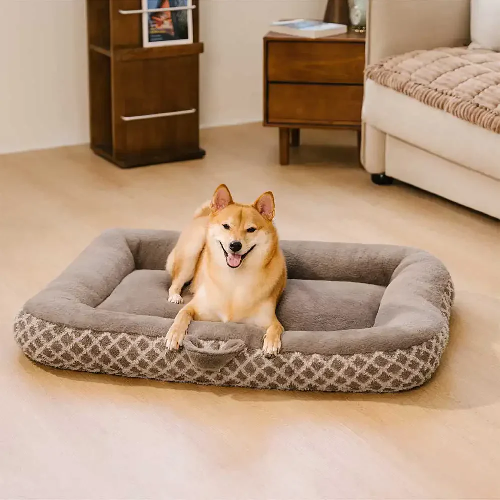 Diamond Plaid Dual-Sided Multi-Use Plush Pet Mat - ComfyEase - Image 2