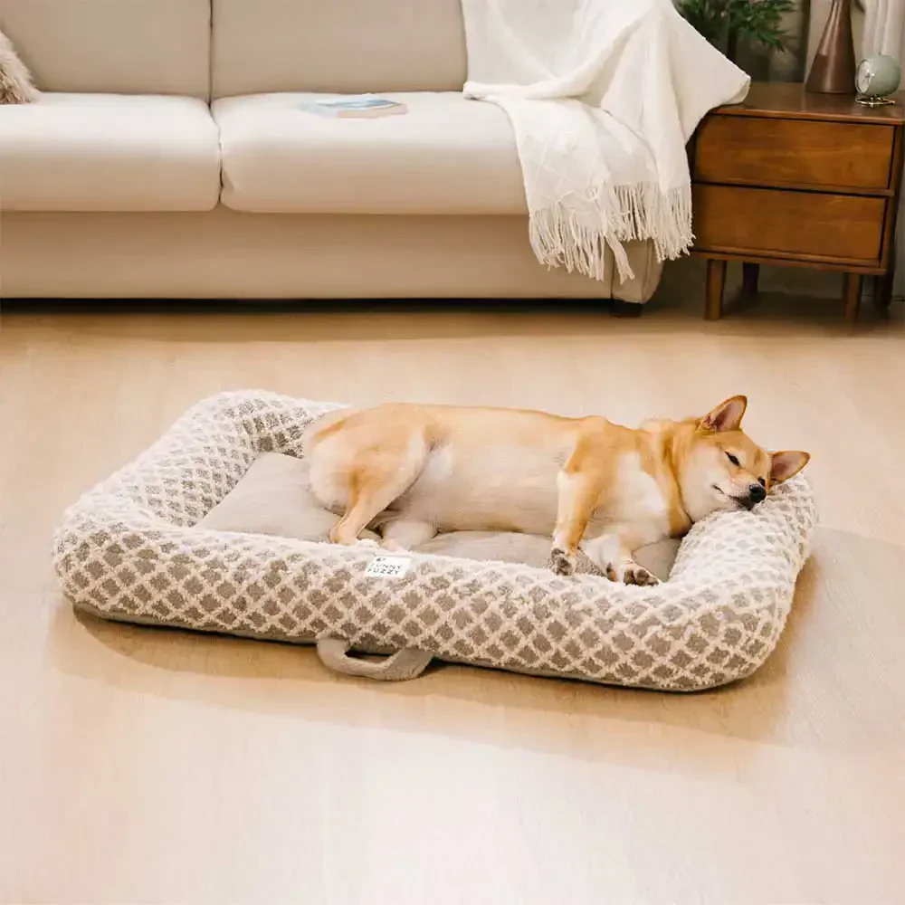 Diamond Plaid Dual-Sided Multi-Use Plush Pet Mat - ComfyEase - Image 9