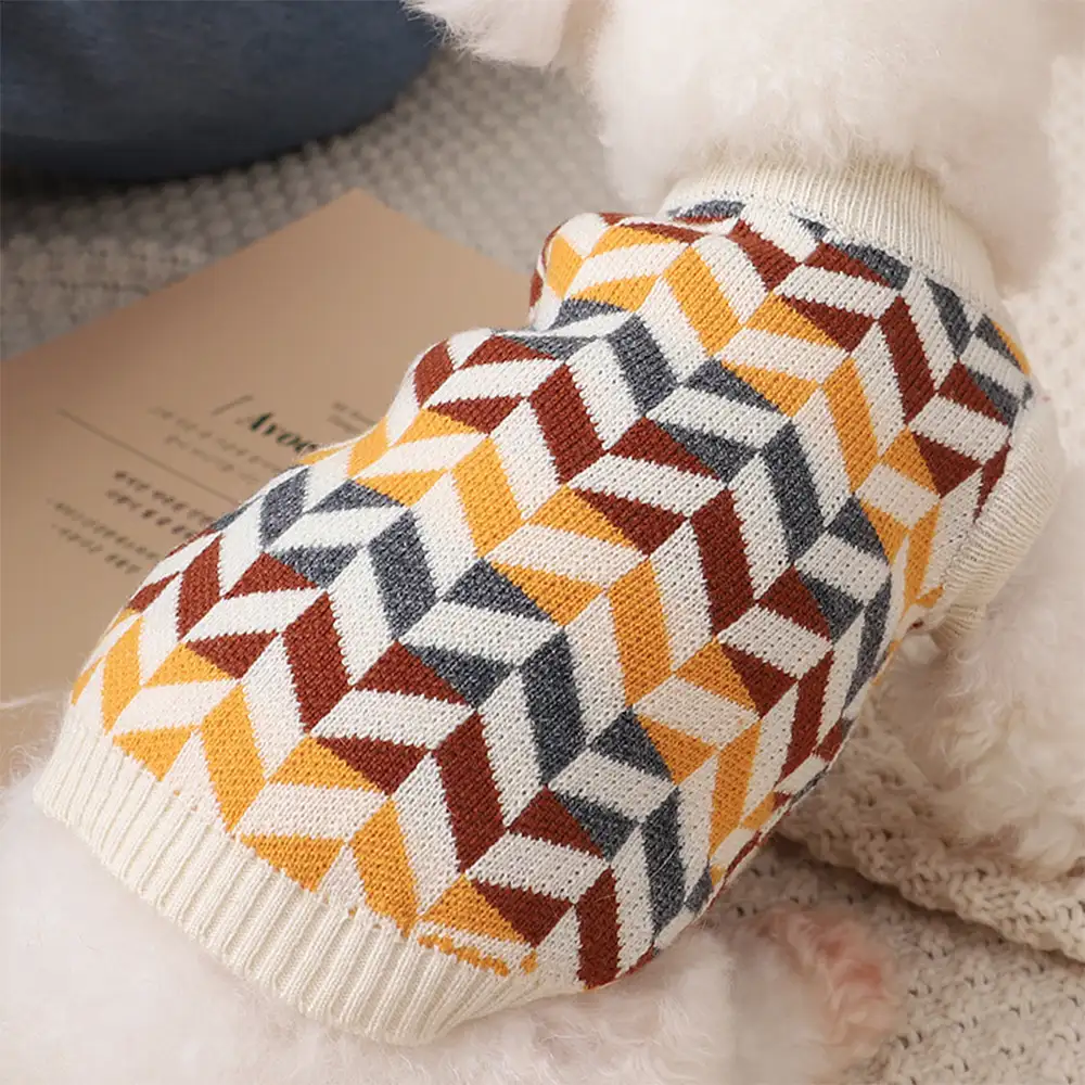 Diamond Striped Dachshund Dog Jumper - Image 4