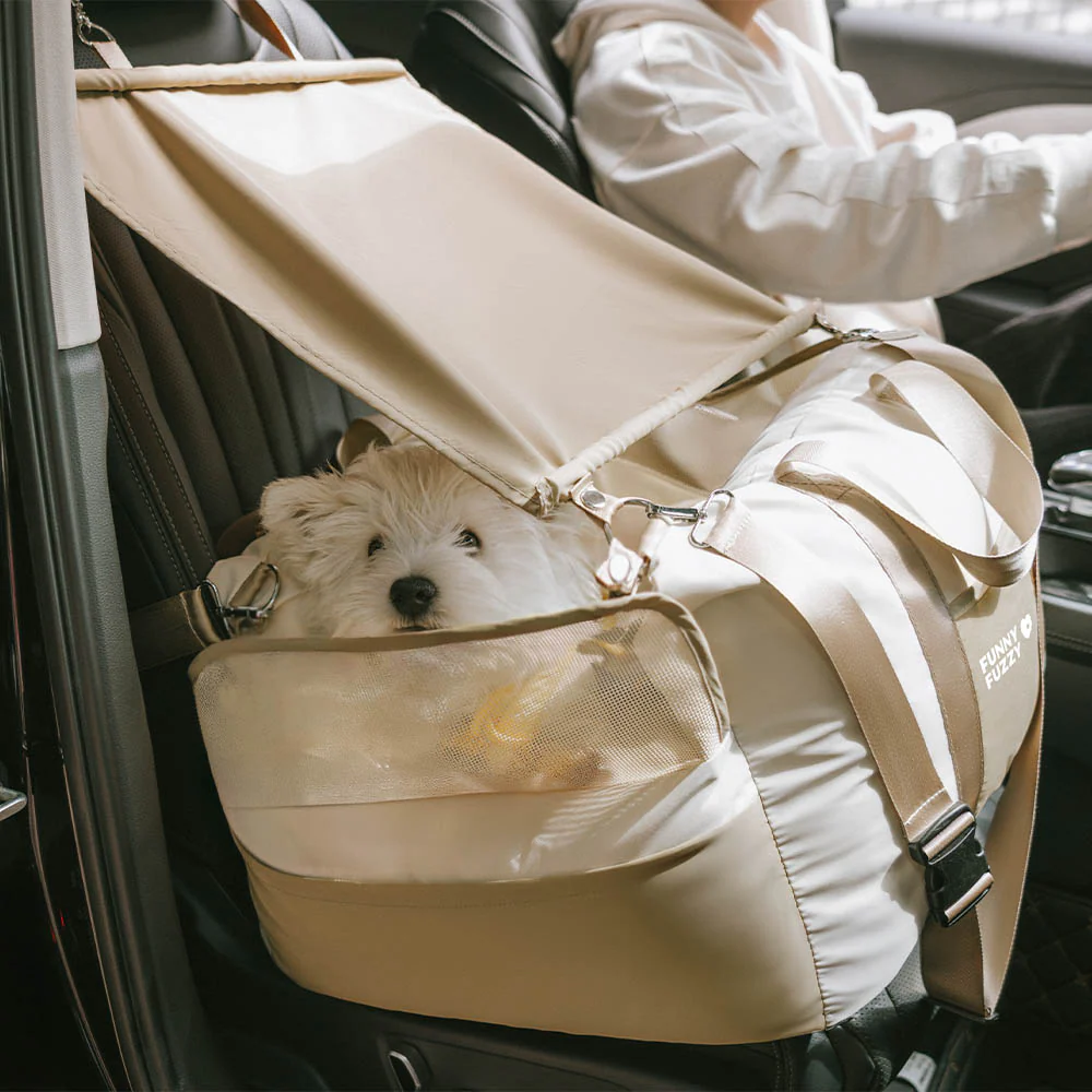Dog Car Seat Sunshade - Pup Rover Waterproof Breathable Sun Safety Protection Dog Booster Car Seat - Image 17