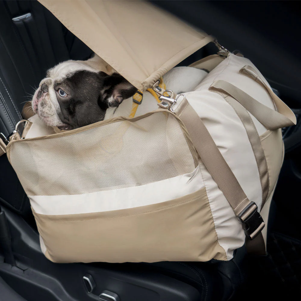 Dog Car Seat Sunshade - Pup Rover Waterproof Breathable Sun Safety Protection Dog Booster Car Seat - Image 5