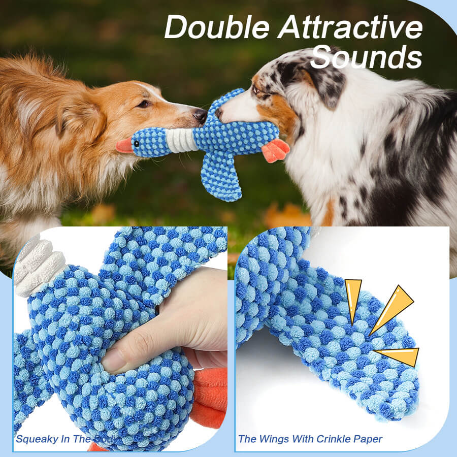 Dog Chew-Resistant Toy with Squeaker - Bird - Image 3