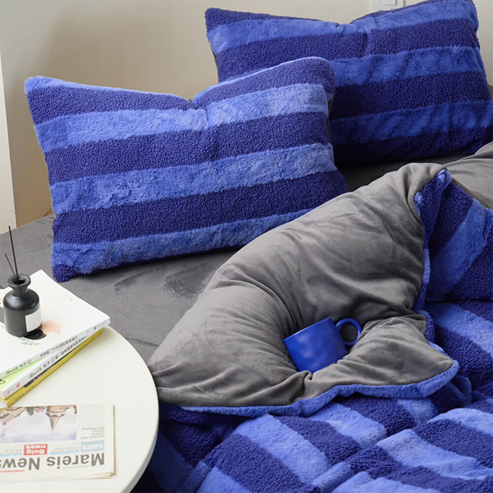 Dual-Sided Cosy Striped Bed Sheet Set - Image 7