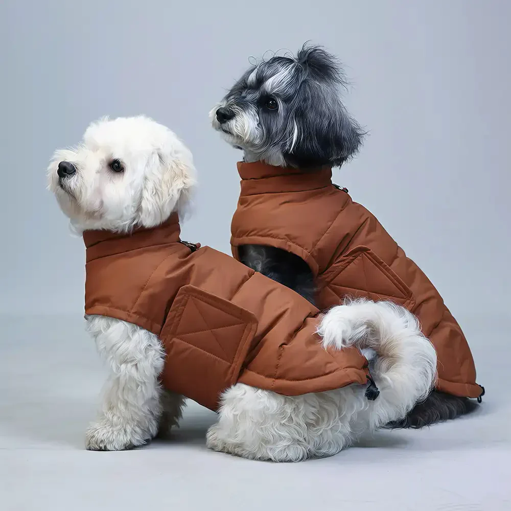 Duck Down Filled Winter Dog Vest Lightweight Warm Dog Coat with Leash Ring - Image 6