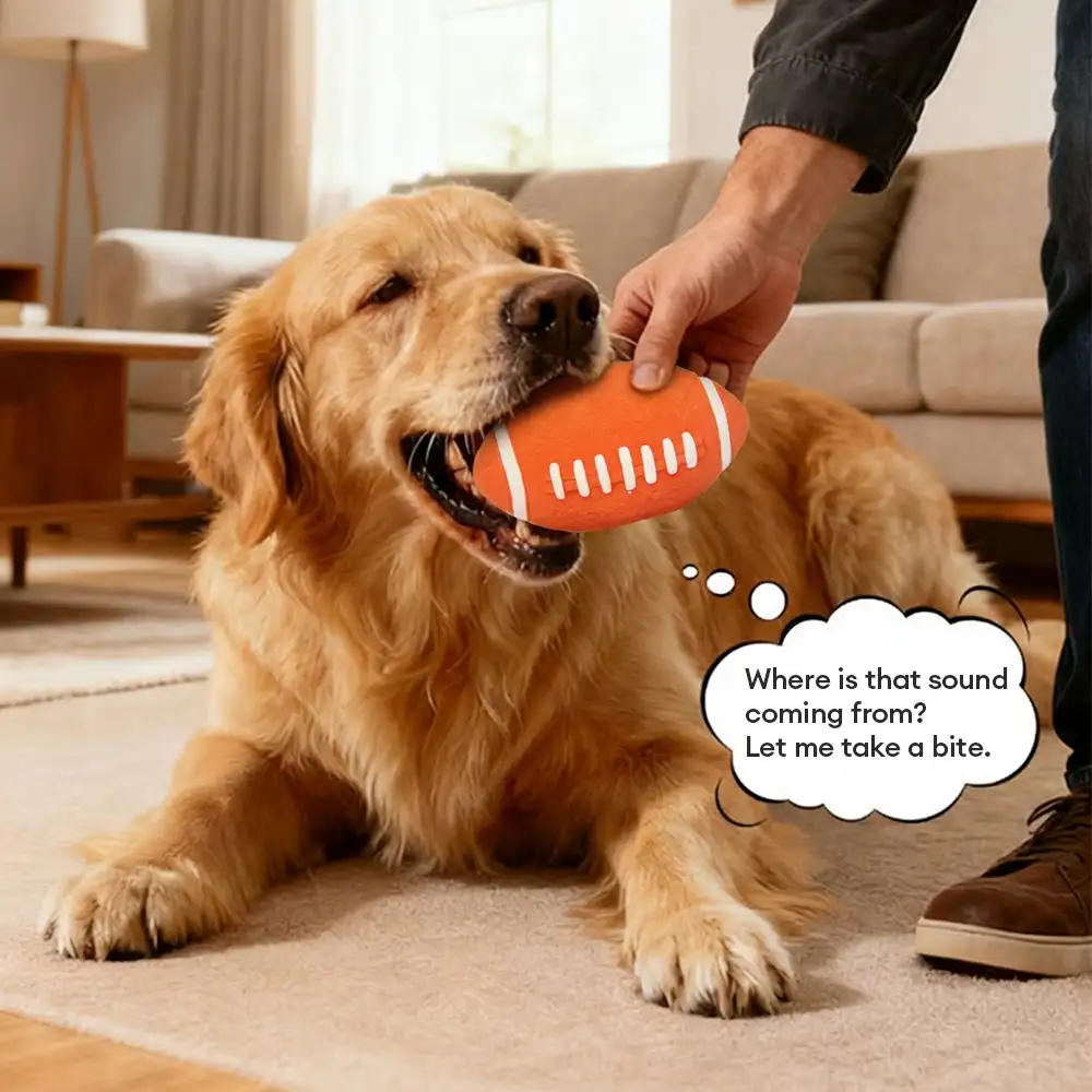 Durable Latex Teething With Squeaker Dog Chew Toy - Image 4