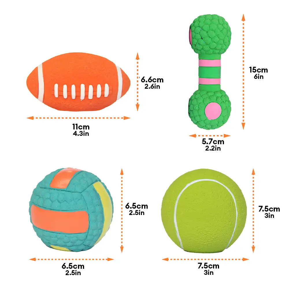 Durable Latex Teething With Squeaker Dog Chew Toy - Image 6