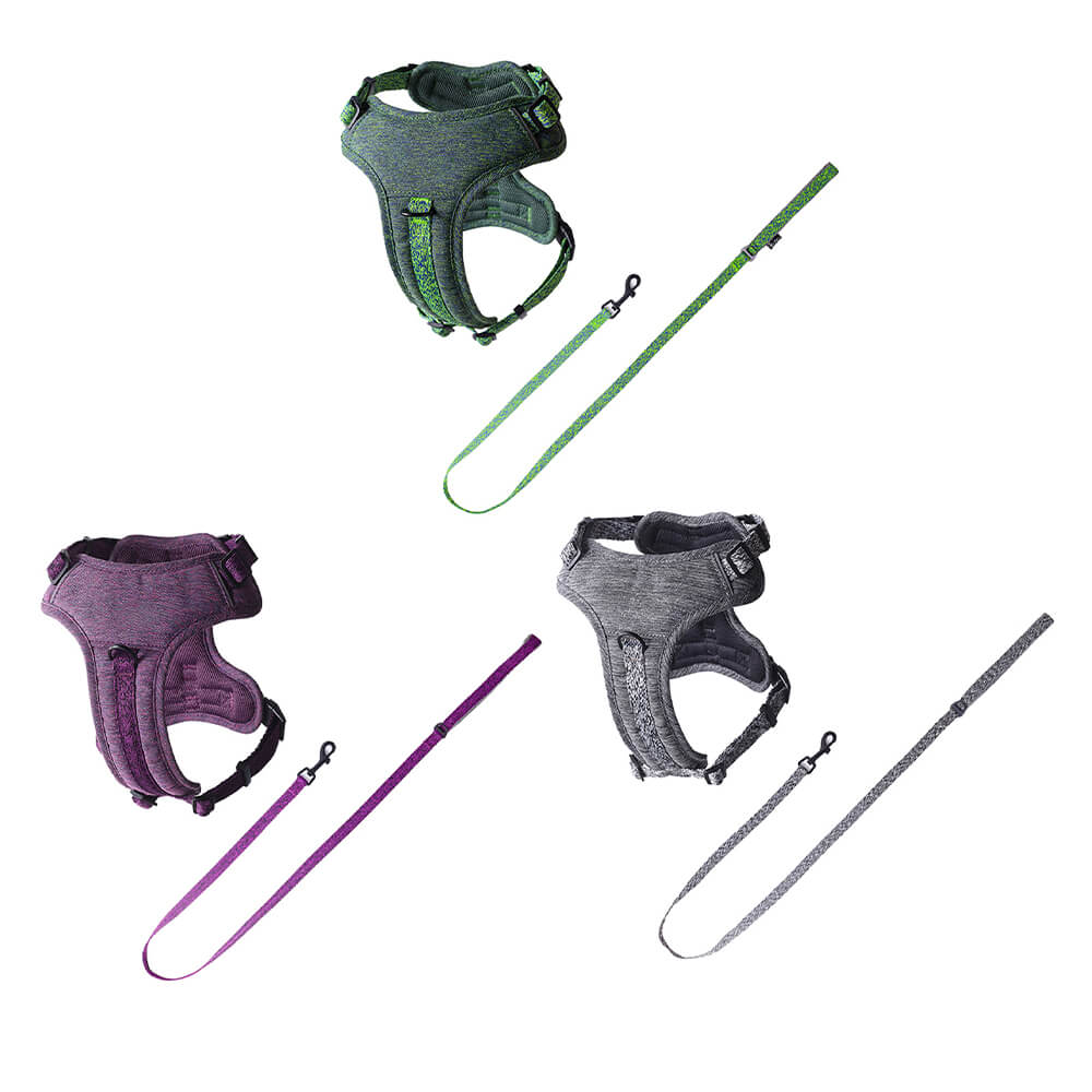 Eco-friendly Recycled Fabric No-Pull Dog Harness/Leash - Image 4