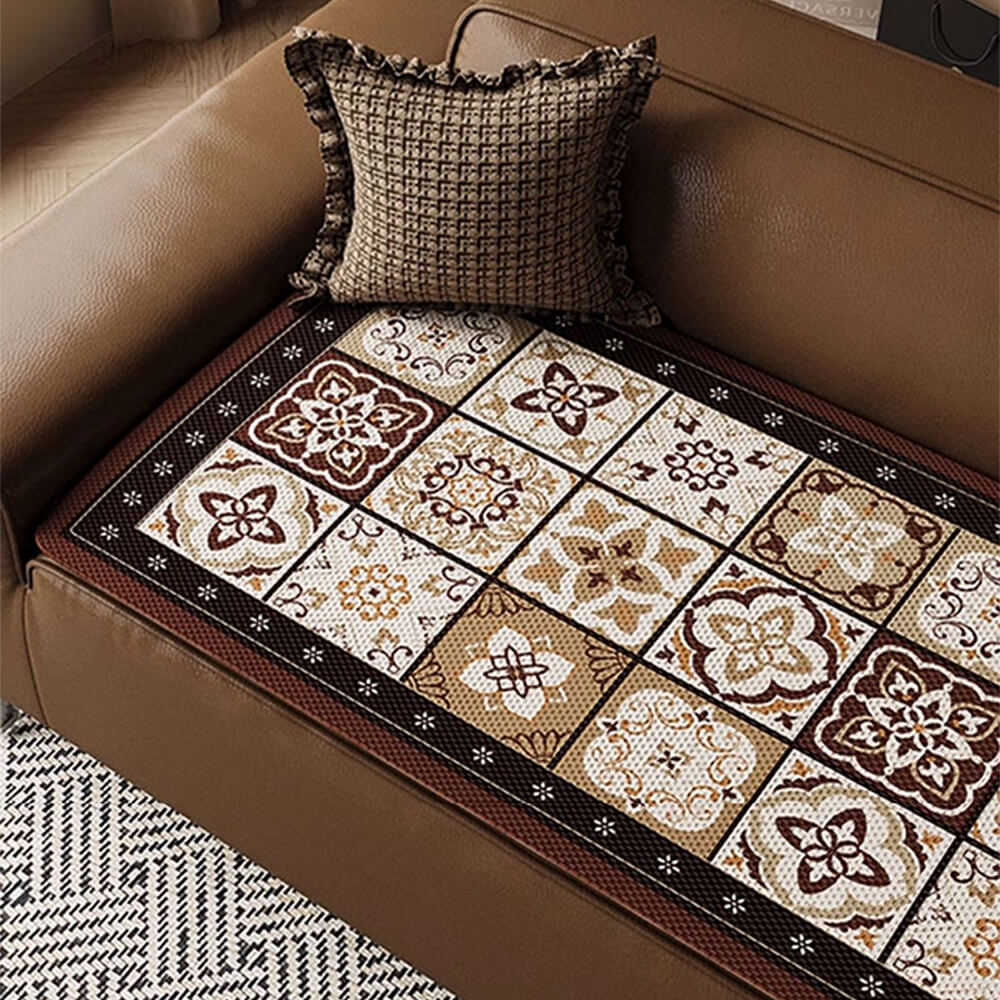 Elegant Bohemian Ice Silk Breathable Couch Cover - Image 5
