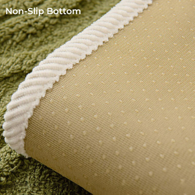 Elegant Grey Textured Non-Slip Thick Plush Couch Cover - Image 8