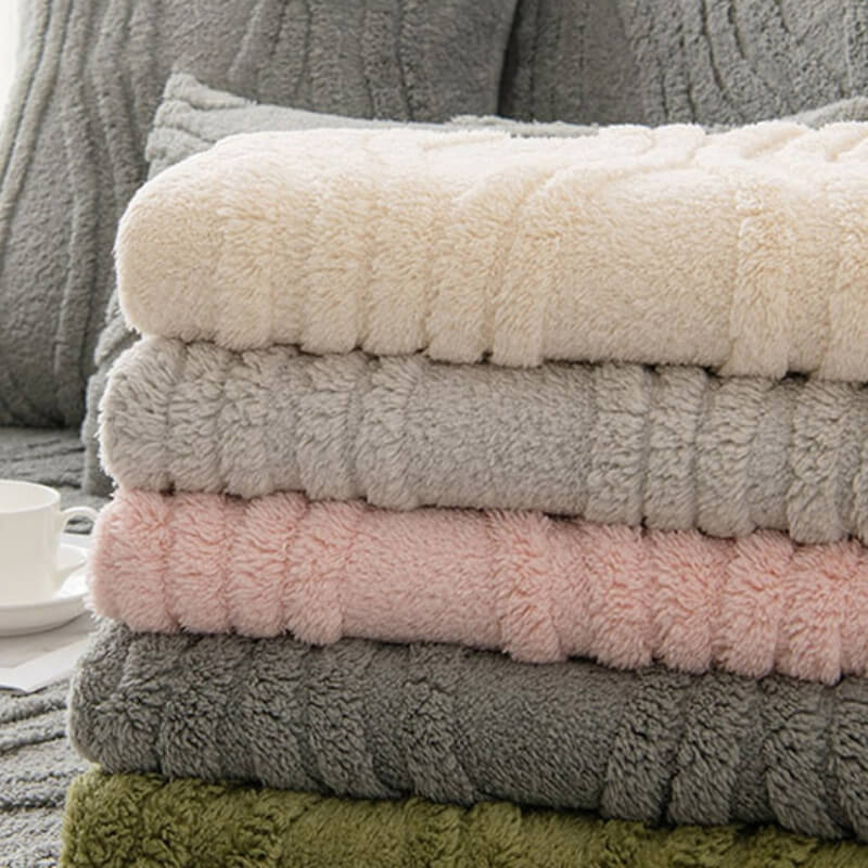 Elegant Grey Textured Non-Slip Thick Plush Couch Cover - Image 9