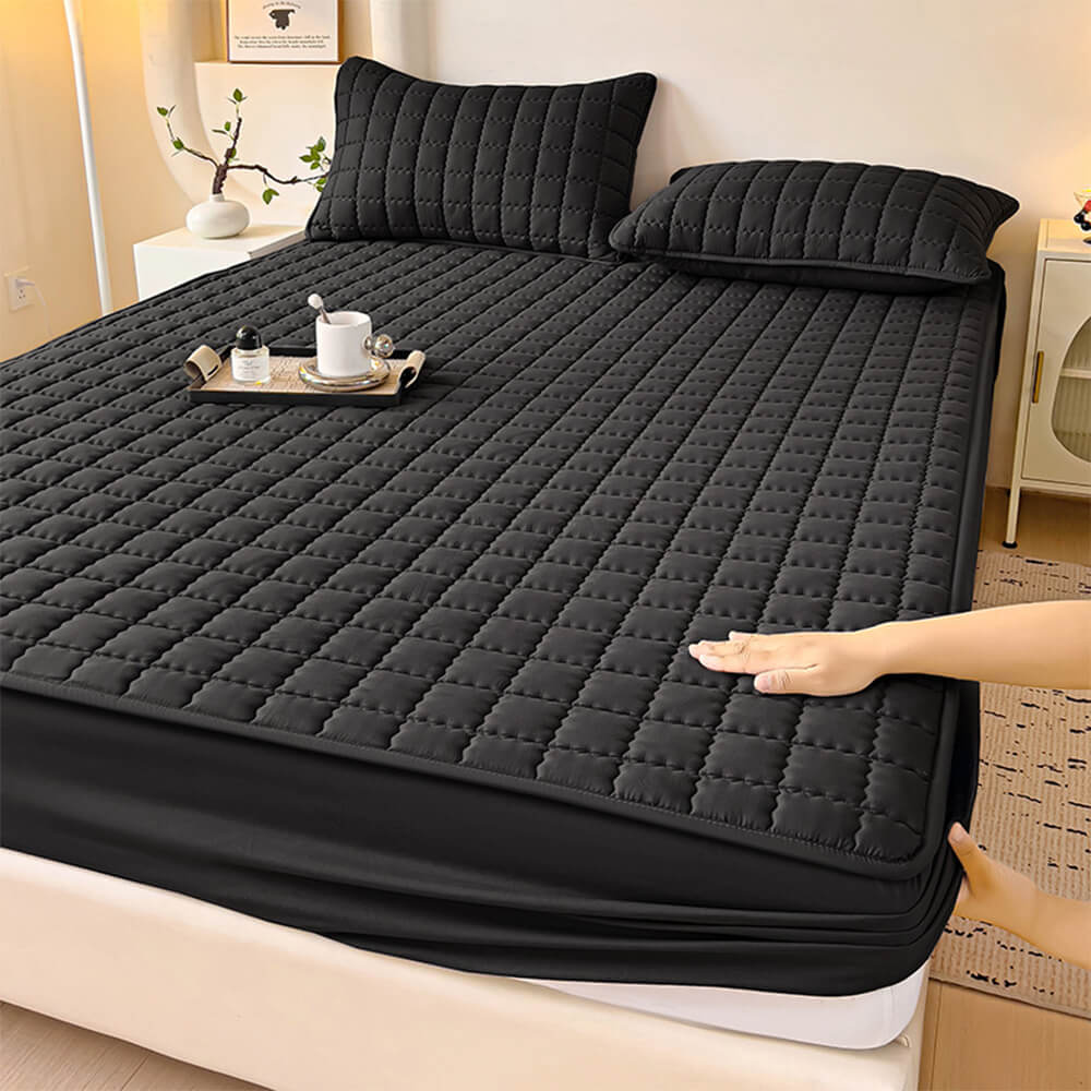 Elegant Square Breathable Waterproof Antibacterial Fitted Sheet Mattress Cover - Image 3