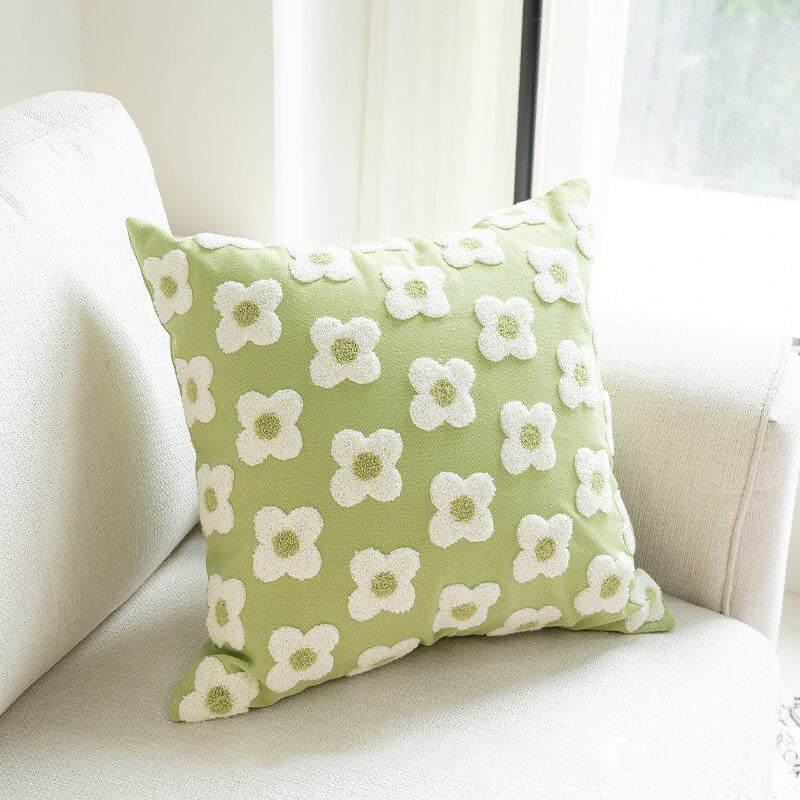 Embroidered Daisy Pillow Sofa Pillow - Image 6