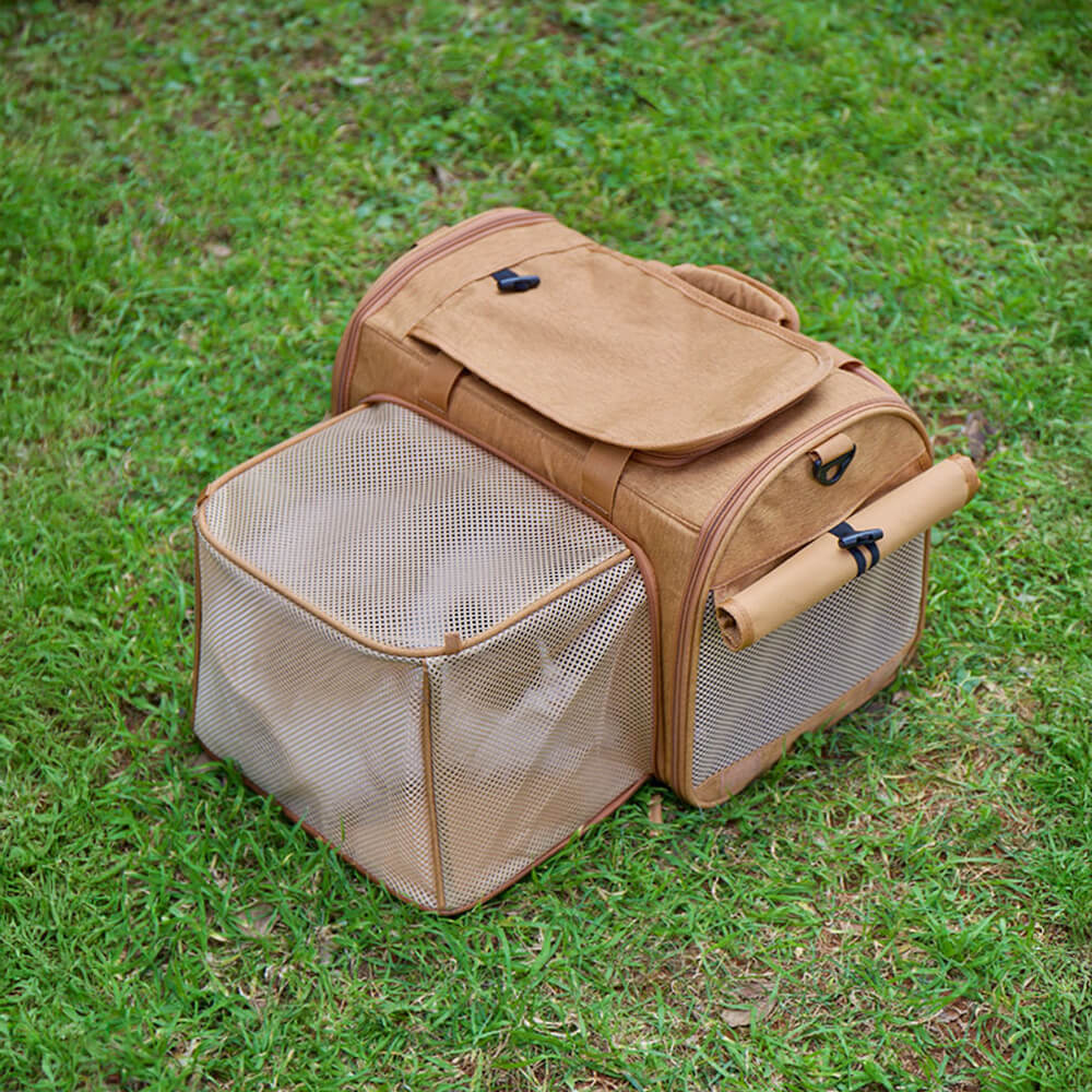 Expandable Large-Space Single Shoulder Handbag Travel Cat Carrier Bag - Image 7