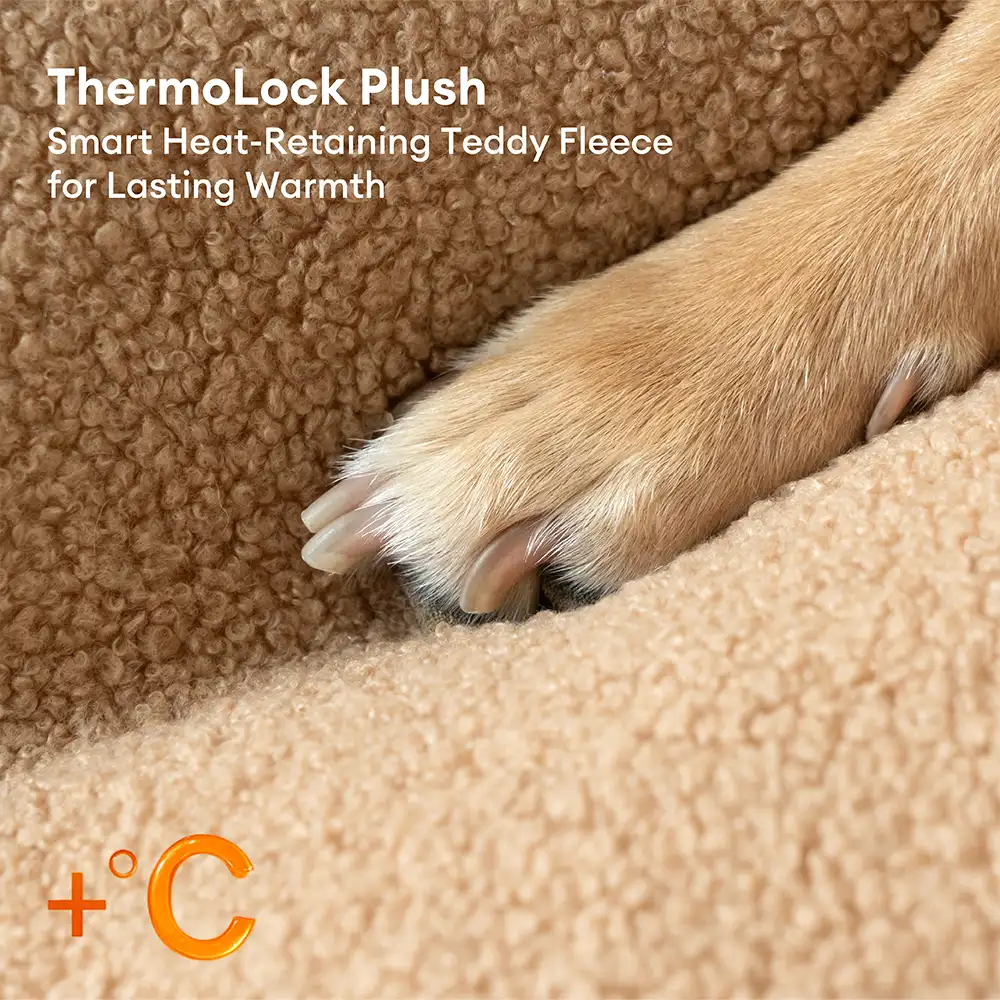 Extra Large Washable Teddy Fluffy Rectangle Dog Bed - Night-night - Image 4