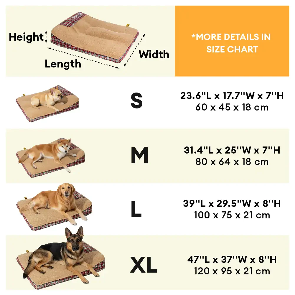 Extra Large Washable Teddy Fluffy Rectangle Dog Bed - Night-night - Image 8