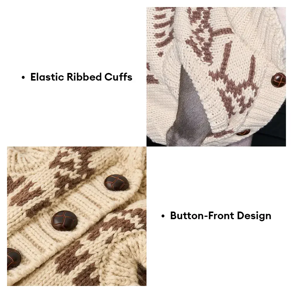 Fair Isle Pattern Dachshund Sleeveless Dog Jumper - Image 4