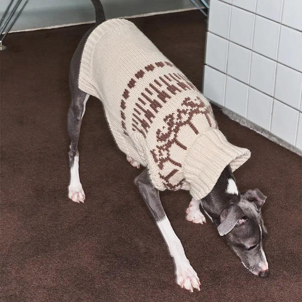 Fair Isle Pattern Dachshund Sleeveless Dog Jumper - Image 8